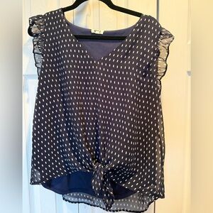 West K Navy Blouse